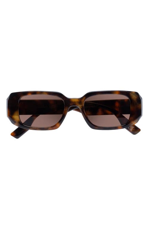 Aire Ascendant 49mm Rectangular Sunglasses In Dark Tortoise