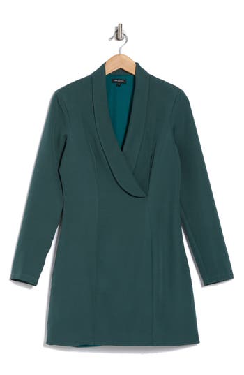 Area Stars Linda Long Sleeve Blazer Dress In Green