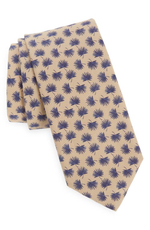 BOSS Patterned Cotton Tie in Light Beige