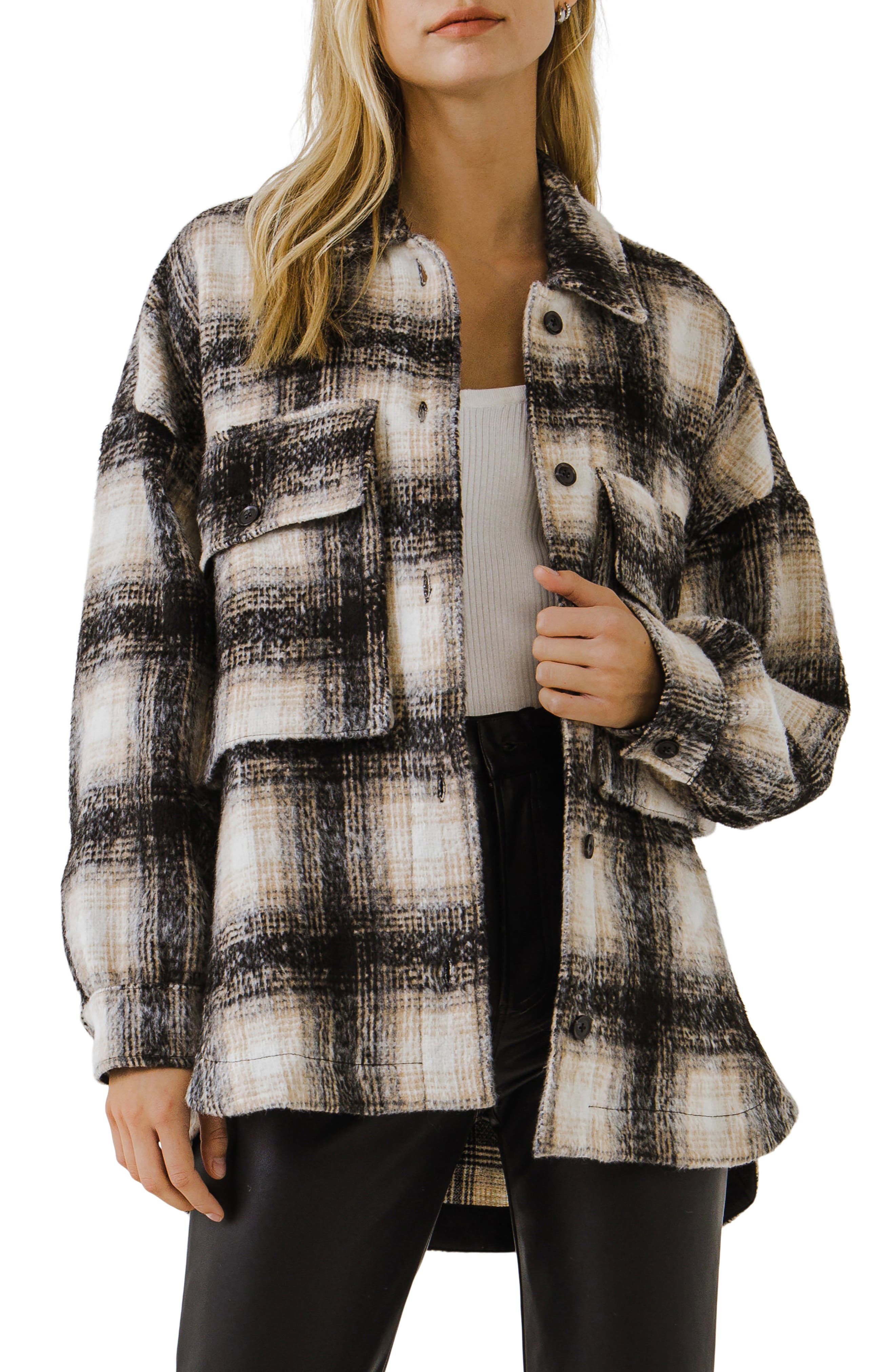 English Factory Plaid Oversize Shirt 