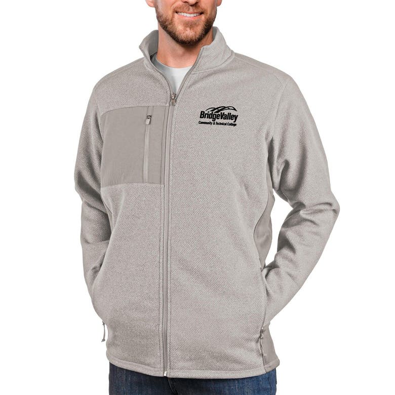 Antigua Oatmeal Bridgevalley Community & Technical College Course Full-zip Jacket In Neutral