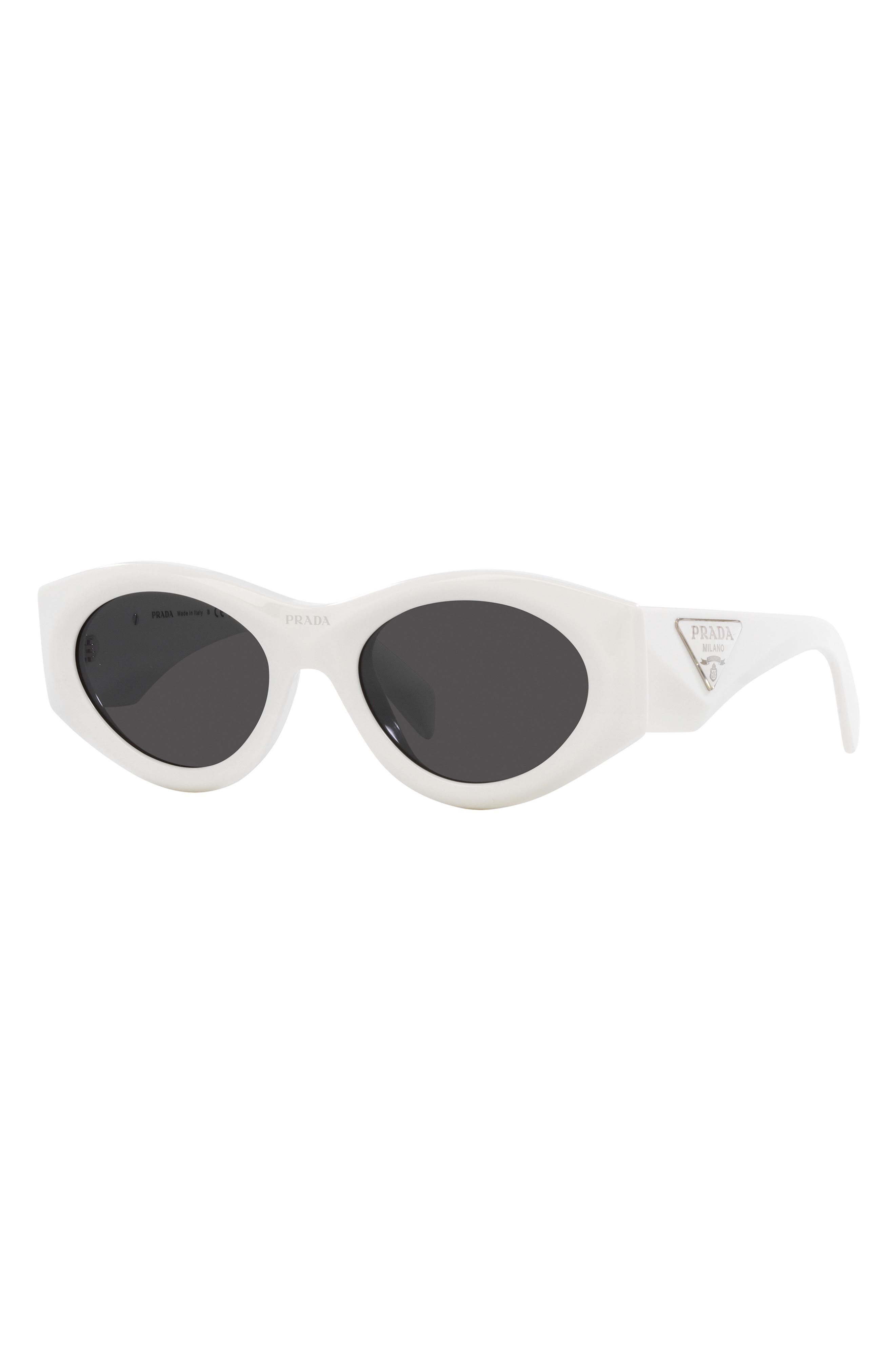 Prada 53mm Irregular Sunglasses in Bone Smart Closet