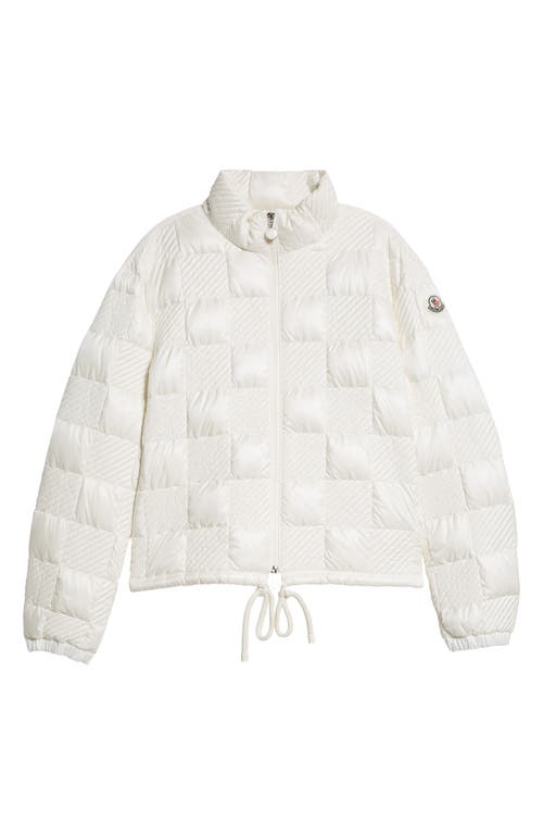 Shop Moncler Ancy Quilted Down Jacket In Silk White