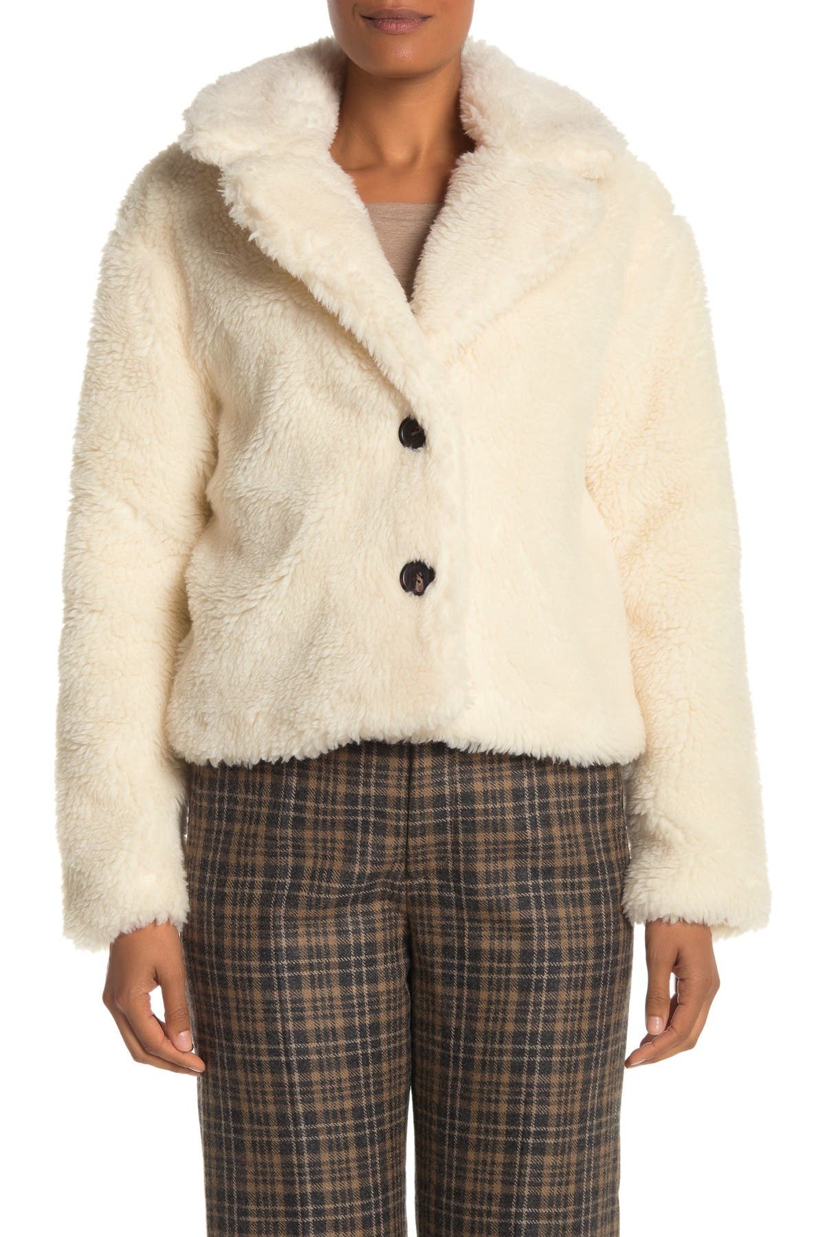 Avec Les Filles Cropped Faux Fur Jacket Nordstrom Rack 1235