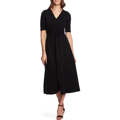Chaus Raised Stripe Knit Dress, Black