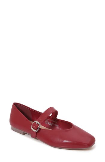 Shop Berness Marily Mary Jane Flat In Wine