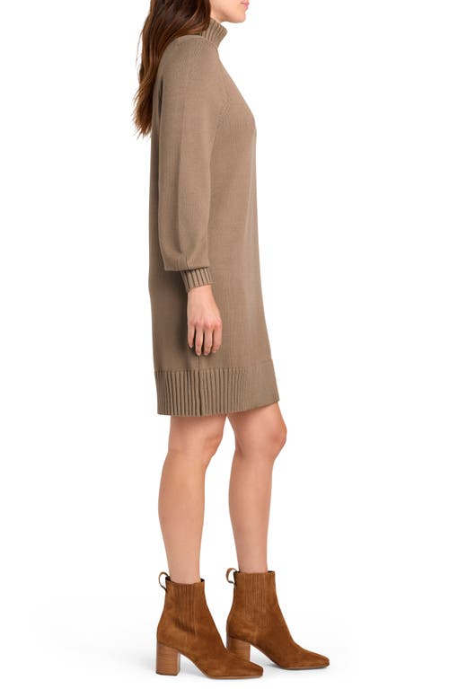 Shop Splendid X Cella Jane Turtleneck Long Sleeve Sweater Dress In Toast