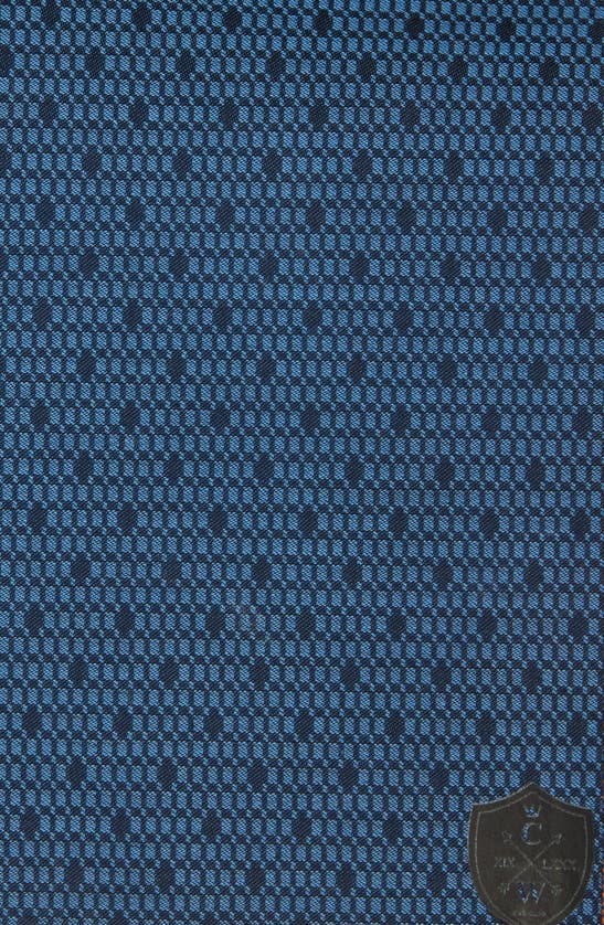 Shop Clifton Wilson Polka Dot Cotton Pocket Square In Blue
