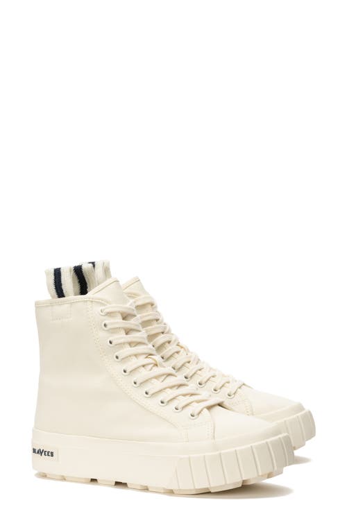 La Brea High Top Lug Sneaker in White