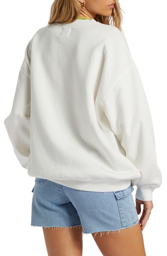 Shop Billabong Ride In Cotton Blend Graphic Sweatshirt In Salt Crystal 6