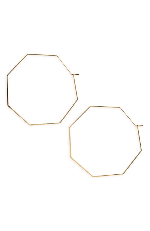 Panacea Octagon Hoop Earrings in Gold at Nordstrom