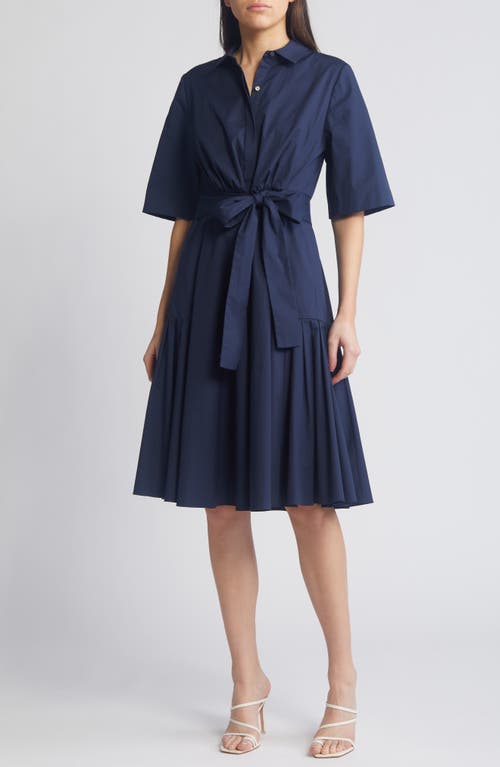 KOBI HALPERIN Tiffany Ruffle Hem Tie Waist Shirtdress at Nordstrom,