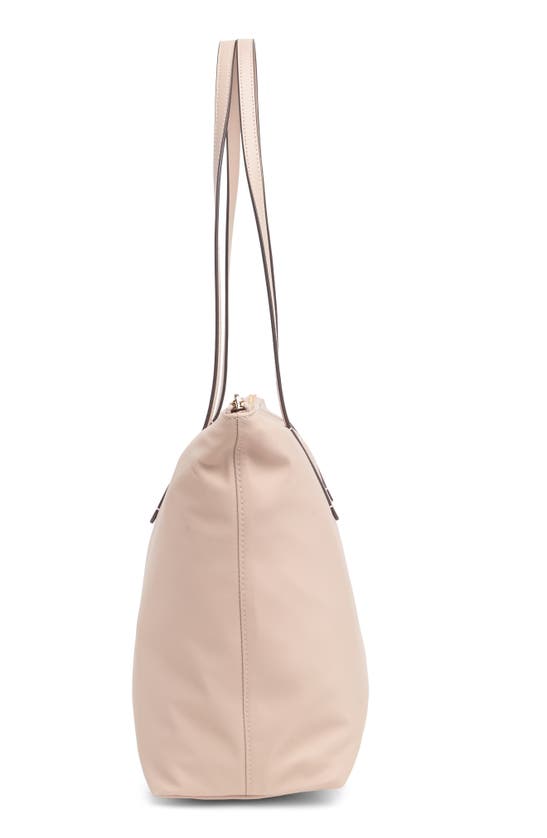 Shop Kate Spade Kitt Recycled Nylon Large Tote In Warm Beige