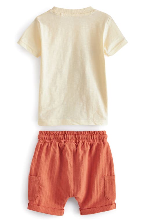 Next Kids' Safari Cotton T-shirt & Shorts Set In Natural