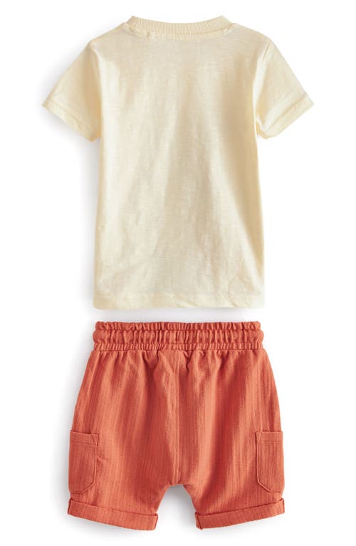 Shop Next Kids' Safari Cotton T-shirt & Shorts Set In Natural