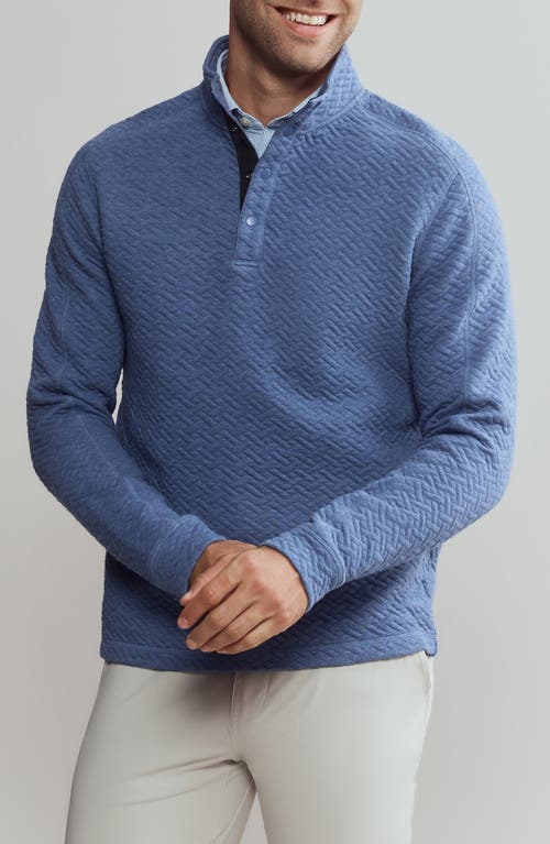 Shop Rhone Weekend Quilted Pullover In Ocean Blue Heather