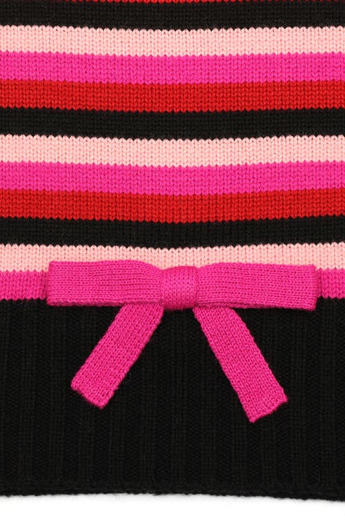 Shop Kate Spade New York Stripe Scarf In Marker Pink Multi