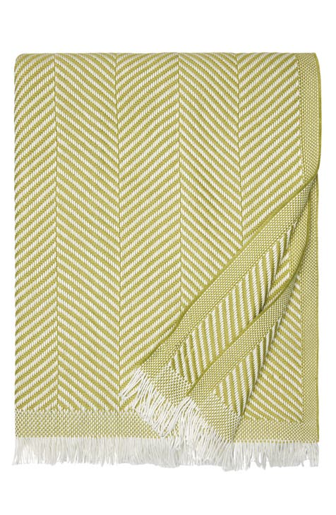 Sferra Dorsey Modern Classic Almond Cashmere Throw