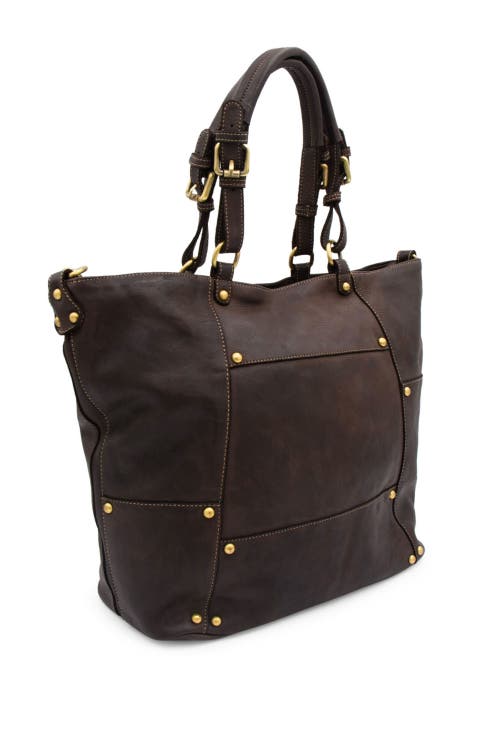 Bolsa Nova Nora Patchwork Tote In Chocolate