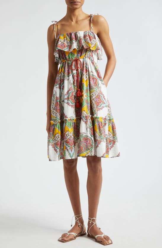 Shop Mille Tippy Ruffle Cotton Sundress In Kaleidoscope