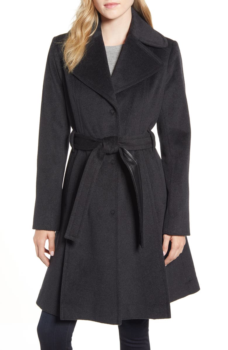 Via Spiga Single Breasted Wool Blend Trench Coat | Nordstrom