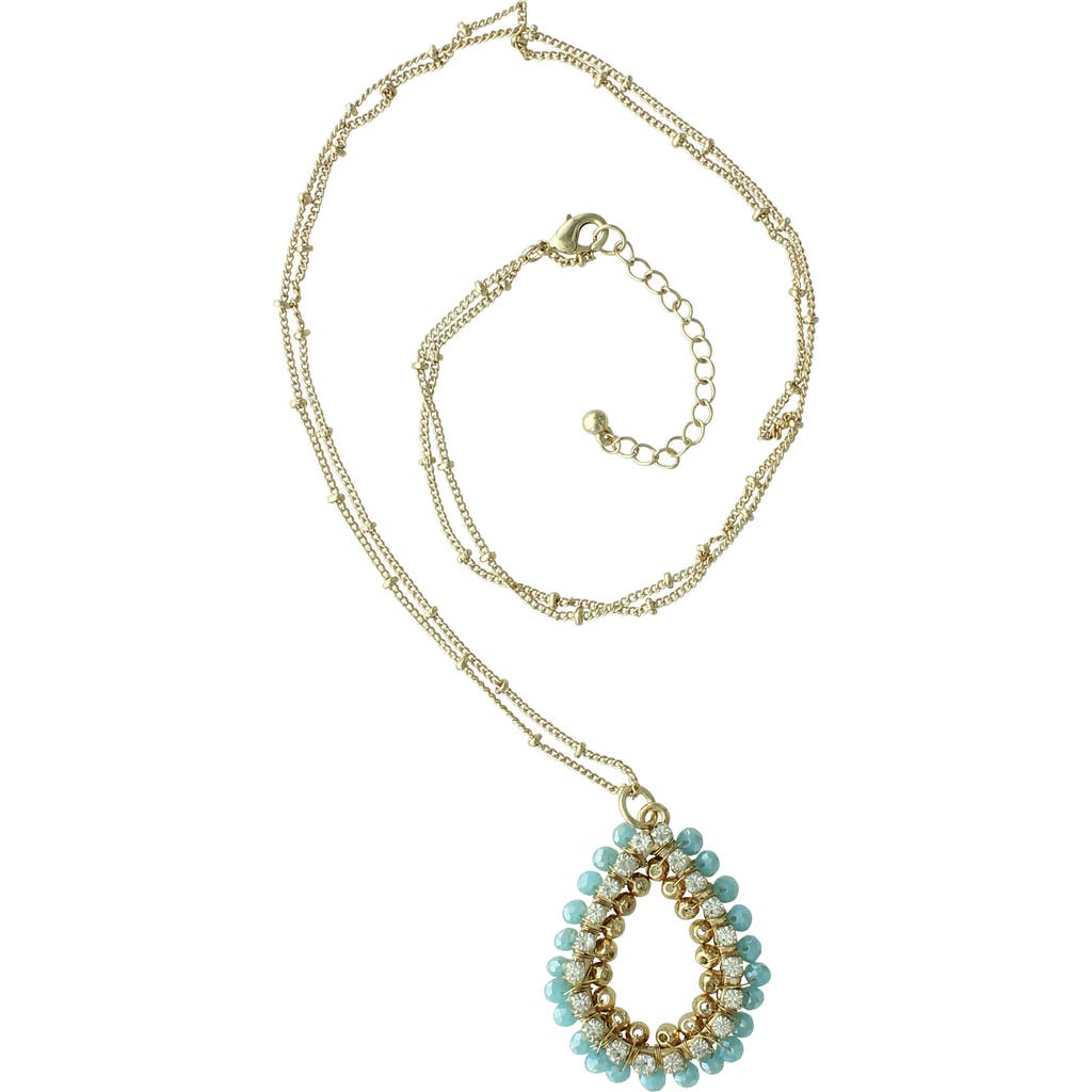 Olivia Welles Gold Plated Eletta Crystal Swirl Necklace