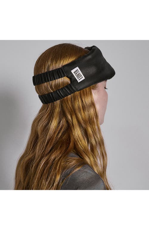 Lunya Washable Silk Weighted Sleep Mask In Immersed Black