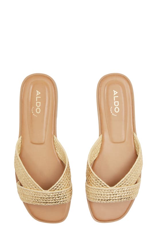 Shop Aldo Caria Slide Sandal In Gold