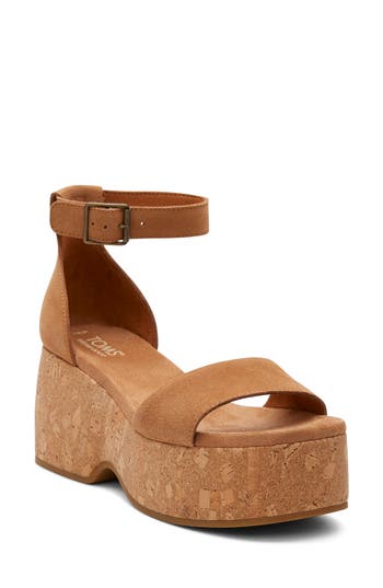 TOMS TOMS LAILA CORK PLATFORM SANDAL