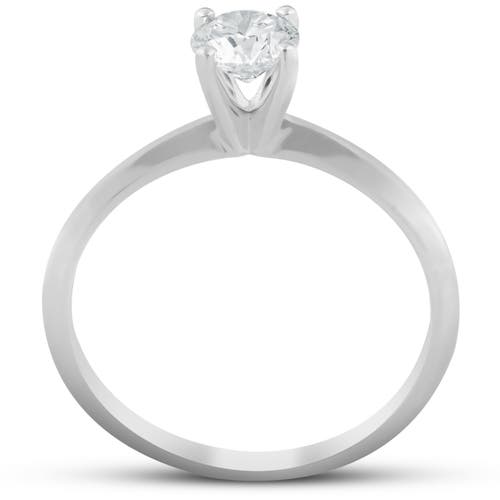 Bliss Diamond Vvs1 1/3ct Round Solitaire Diamond Engagement Ring 14k Gold In 14k White Gold