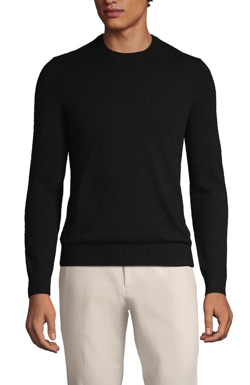 Shop Lands' End Fine Gauge Cashmere Sweater In Black