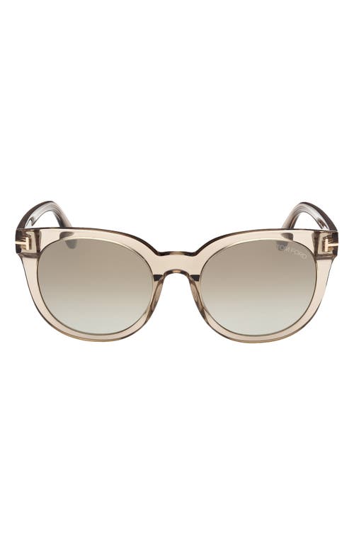 TOM FORD Moira 53mm Gradient Butterfly Sunglasses in Transparent Oyster/Brown Blue at Nordstrom