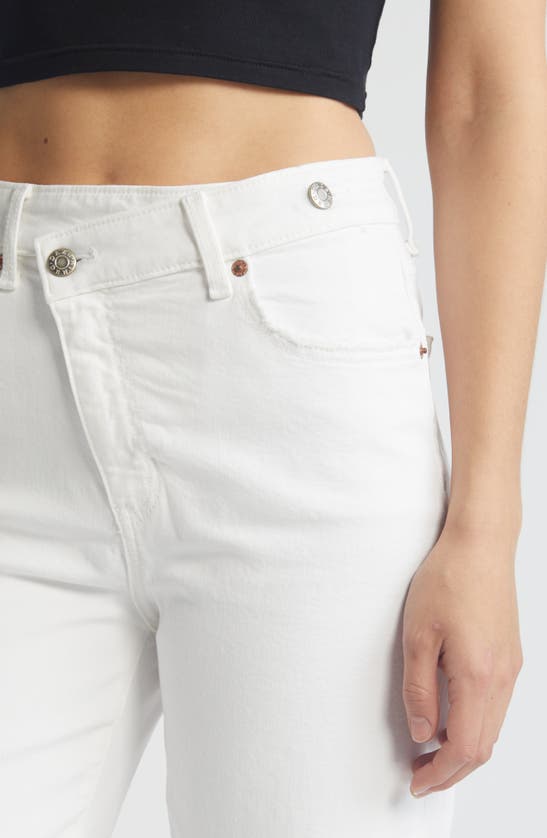 Shop Daze Sun Crossover Waist Straight Leg Jeans In Marshmallow