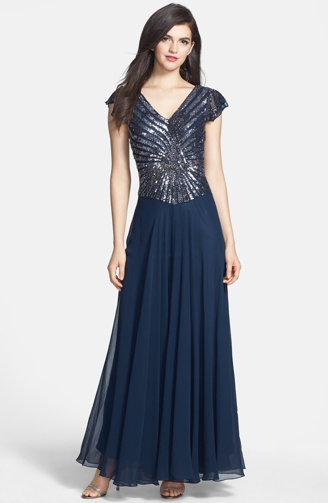 J Kara Embellished Chiffon Gown Nordstrom