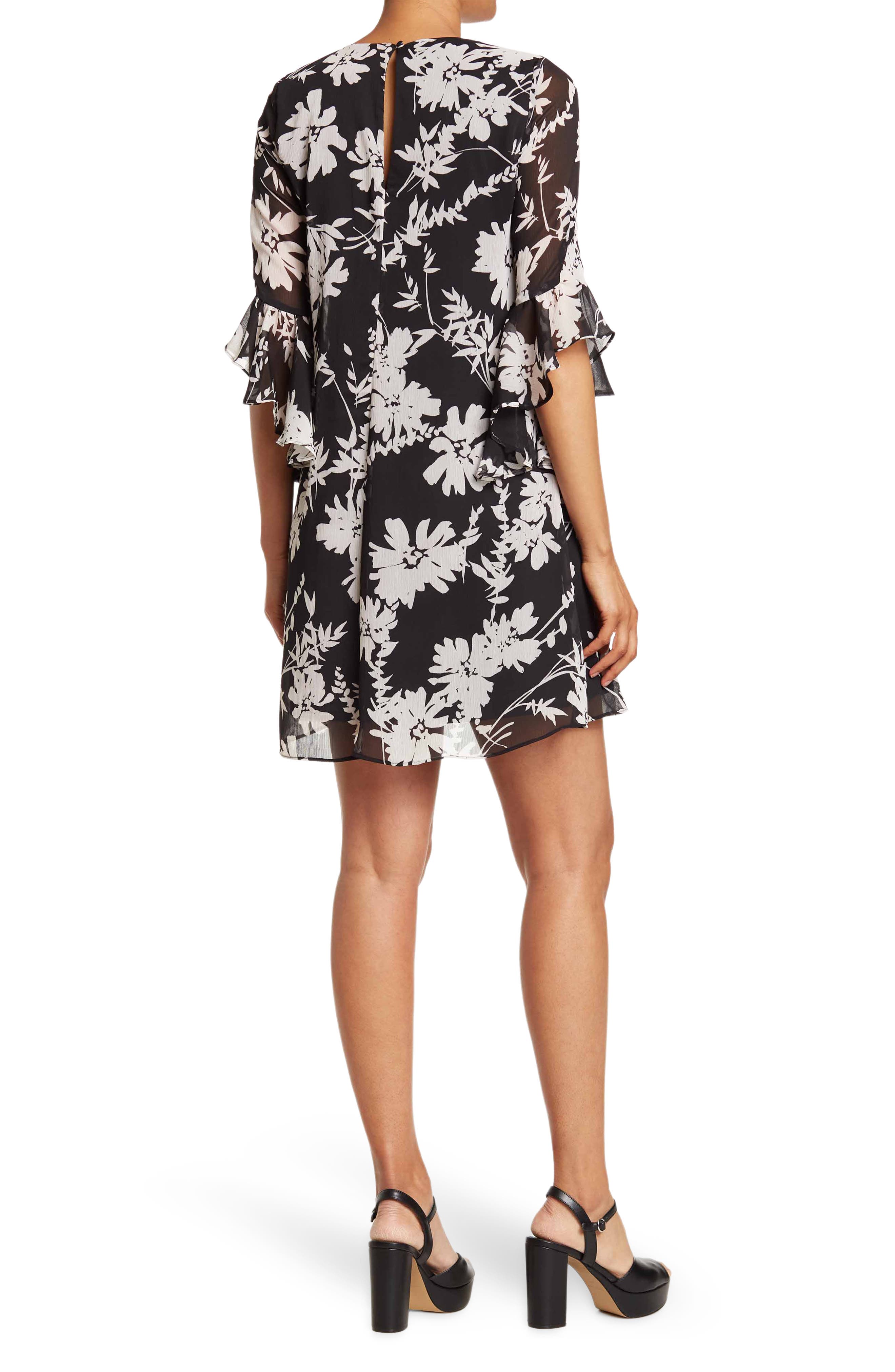 calvin klein floral trapeze dress