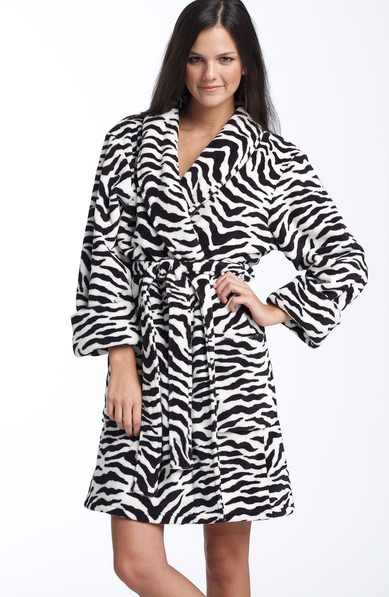 PJ Salvage Animal Print Fleece Robe | Nordstrom