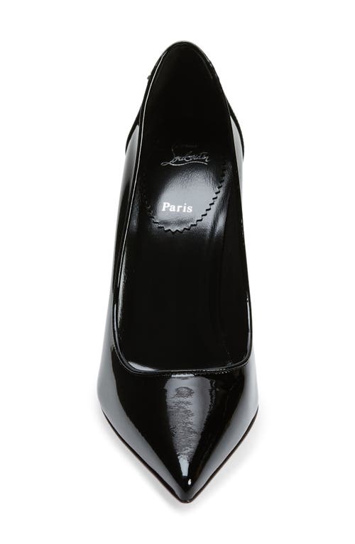 Christian Louboutin Kate Specchio Red Sole Leather Pumps In Black/lin Black