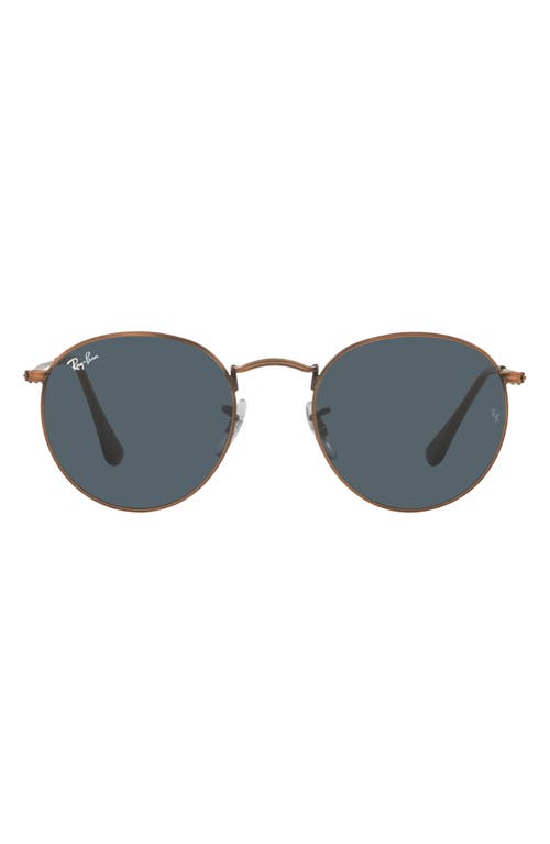 Ray-Ban Icons 50mm Round Metal Sunglasses in Antique Copper at Nordstrom