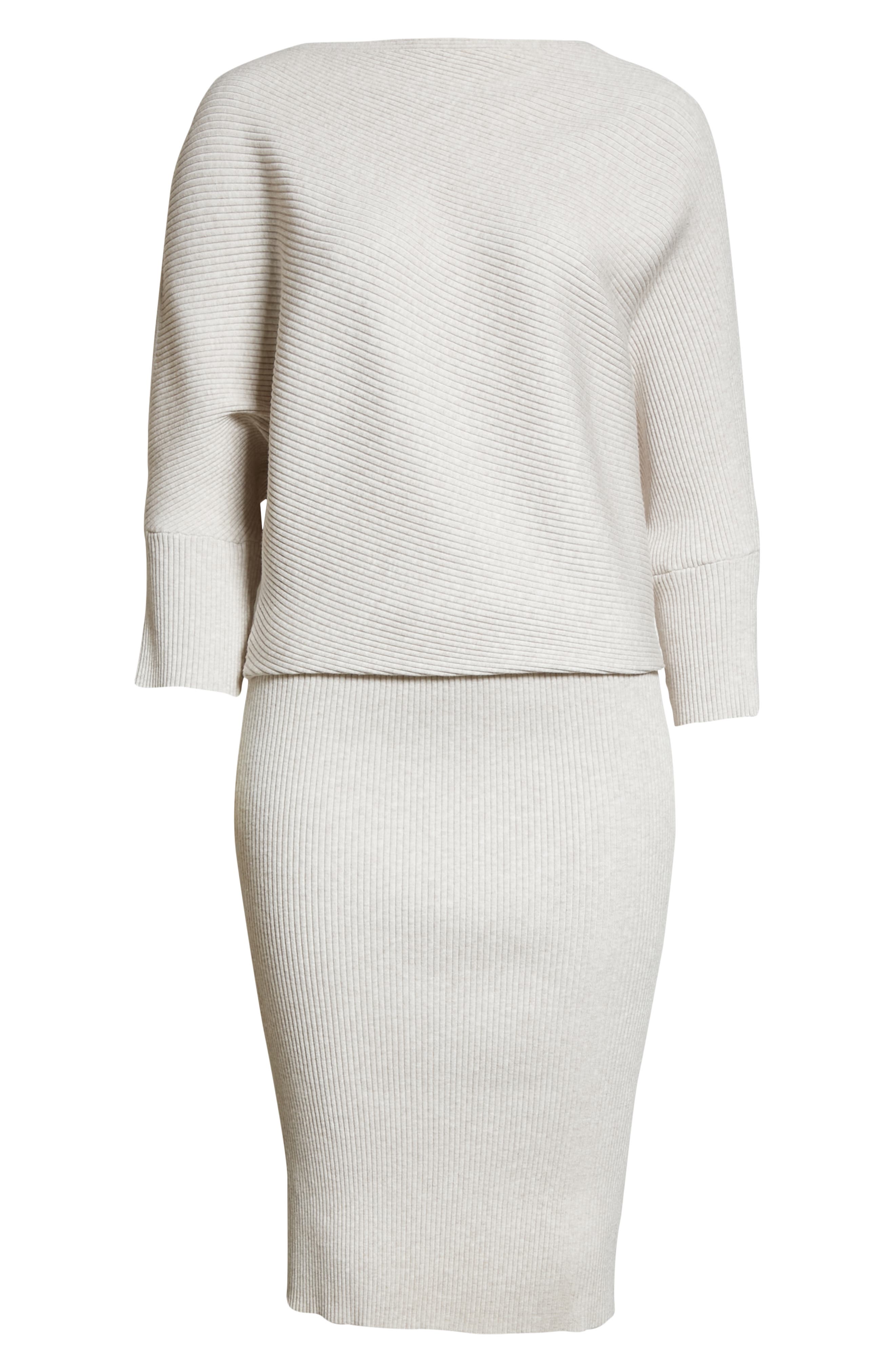 Reiss Penny Rib Split Sleeve Dress 