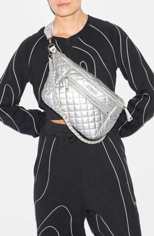 Mz Wallace Crossbody Belt Bag In Matte Silver