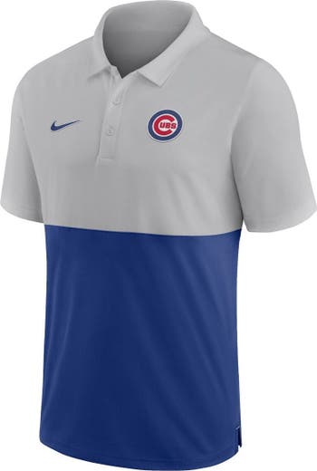 Nike Polo Shirt Chicago Cubs Dri Fit Mens Large Blue Short Sleeve