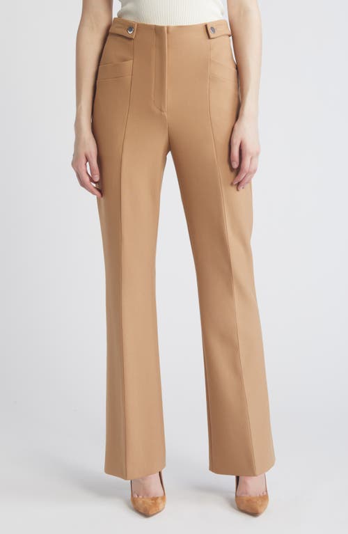 Shop Hugo Boss Boss Tupera Hollywood Waist Flare Pants In Iconic Camel