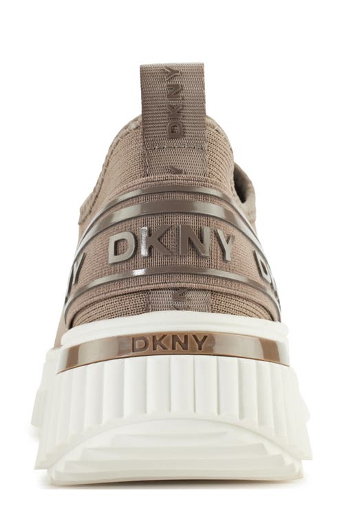 Shop Dkny Leighton Wedge Platform Sneaker In Ash