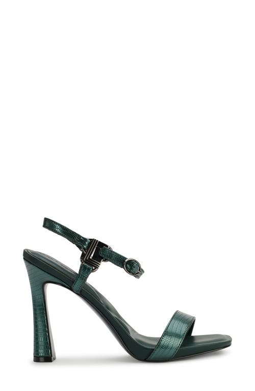 Karl Lagerfeld Cybil Ankle Strap Dress Sandals In Forest Green