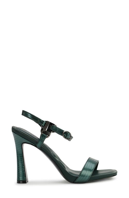 Shop Karl Lagerfeld Paris Cybil Ankle Strap Sandal In Forest Green