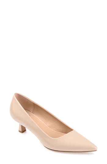 Shop Journee Collection Celica Pointed Toe Pump In Patent/nude