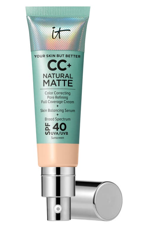 IT Cosmetics CC+ Natural Matte Color Correcting Full Coverage Cream in Fair Beige at Nordstrom