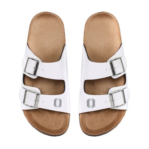 Women's Cuce Buffalo Bills Nude Slip-On Sandals