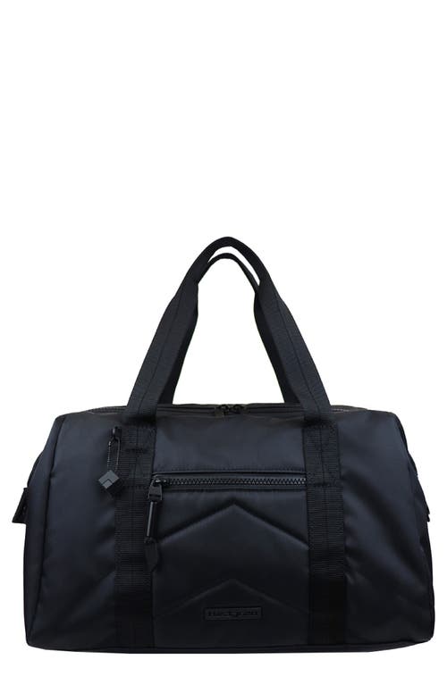 Bound Water Repellent Recycled Polyester Duffle Bag in Black