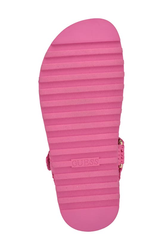 Shop Guess Fabrica Raffia Sandal In Medium Pink